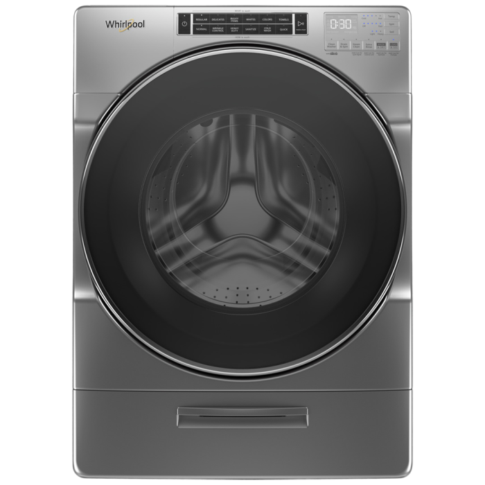 Laveuse Whirlpool Chargement frontal WFW8620HC 5.8 pi. cu.   Capacité 5.8 pieds cubes  12 cycles   Superposable   cuve Acier Inoxydable