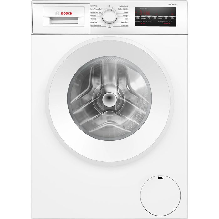 2.2 cu. ft. Front load Washer  Bosch WGA14400UC   Capacity  2.2 cubic feet  13 cycles   Stackable   Stainless Steel tub