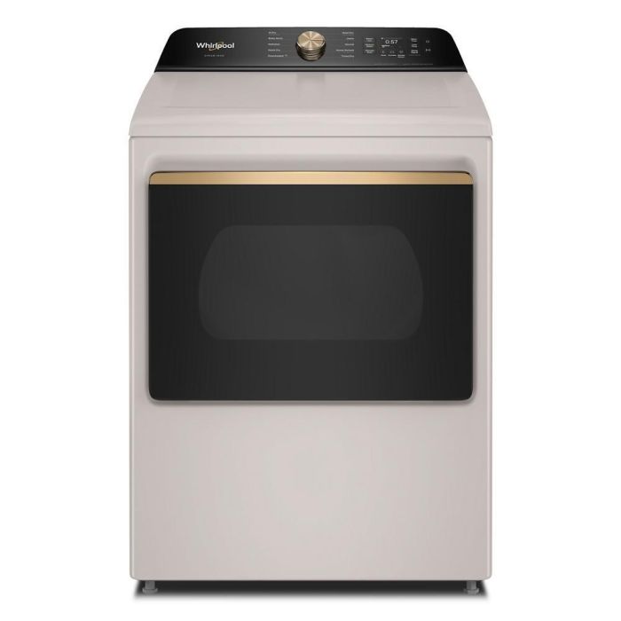 Sécheuse Whirlpool WGD8509TL 7.5 pi. cu.   Capacité  7.5 pieds cubes  Cycles 10   Autoportant