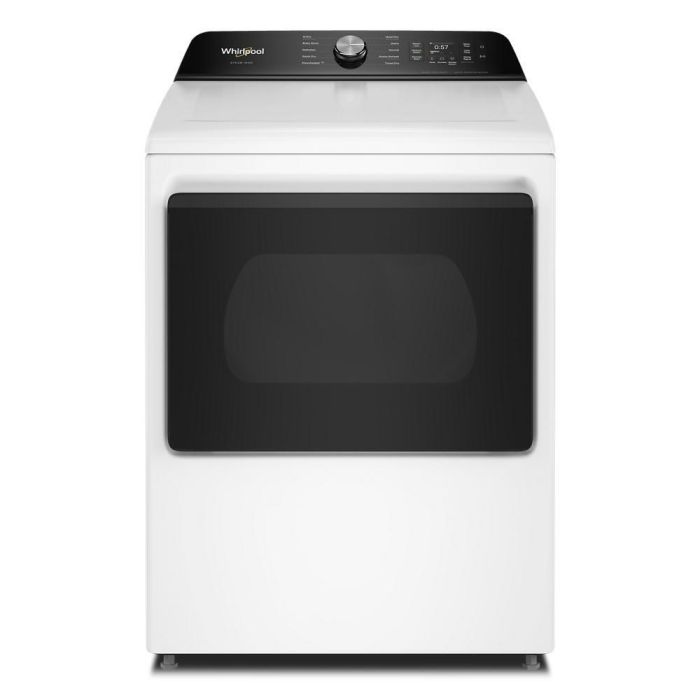 Sécheuse Whirlpool WGD8509TW 7.5 pi. cu.   Capacité  7.5 pieds cubes  Cycles 10   Autoportant