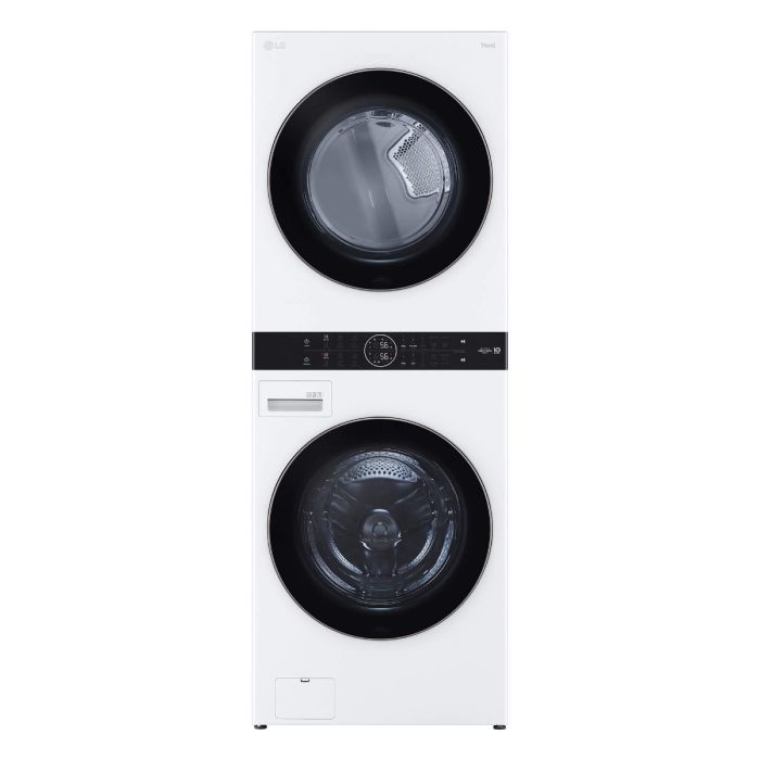 Laundry center LG, 5.2 cu. ft., ventilated dryer, WKE100HWA Capacity 5.2 cubic feet  6 washing cycles   Ventilated drying system width 27 inches