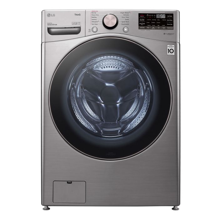 5.2 cu. ft. Front load Washer  LG WM3850HVA   Capacity  5.2 cubic feet  12 cycles   Freestanding   Stainless Steel tub