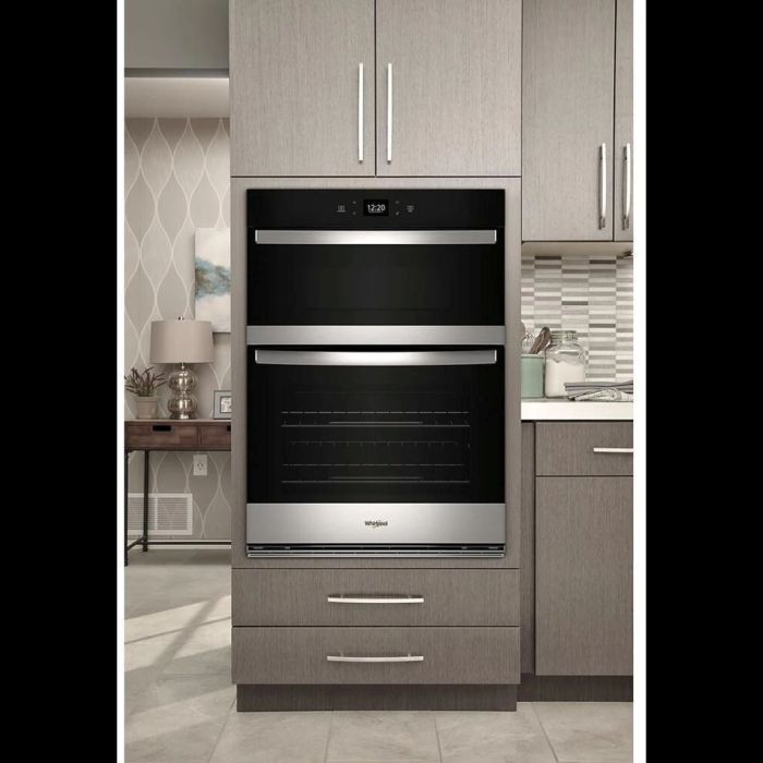 Oven Combo Whirlpool WOEC5030LZ  in Stainless  Oven 1 Steam Self-Clean Built-in width 30