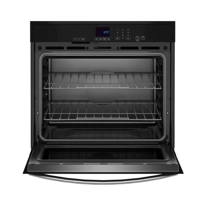 Wall oven  Whirlpool WOES3030LS Stainless   Capacity  5 cubic feet   Built-in Width 30 inches