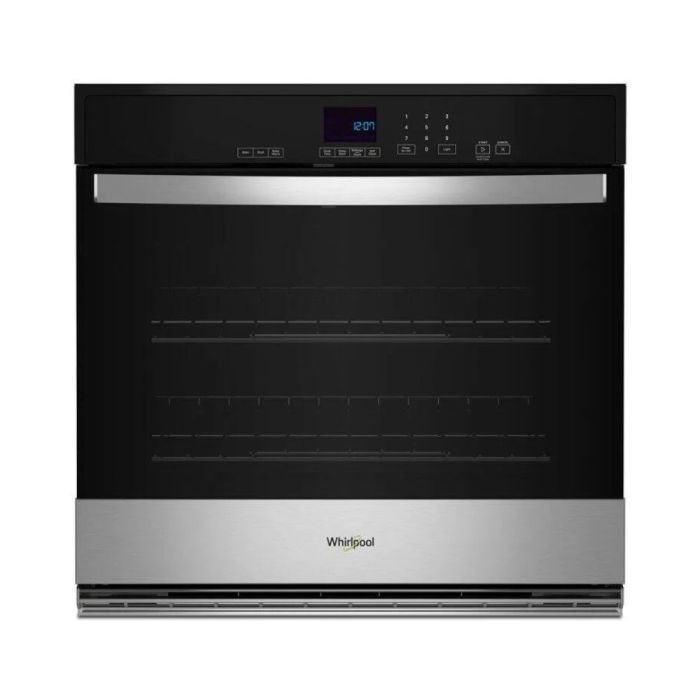 Four mural  Whirlpool WOES3030LS Inox   Capacité  5 pieds cubes   Encastrable largeur 30 pouces