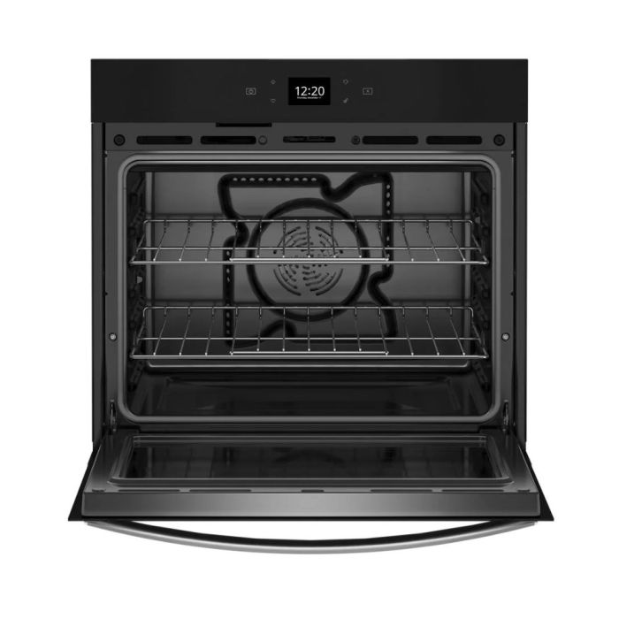 Wall oven  Whirlpool WOES5030LZ Stainless   Capacity  5 cubic feet   Built-in Width 30 inches