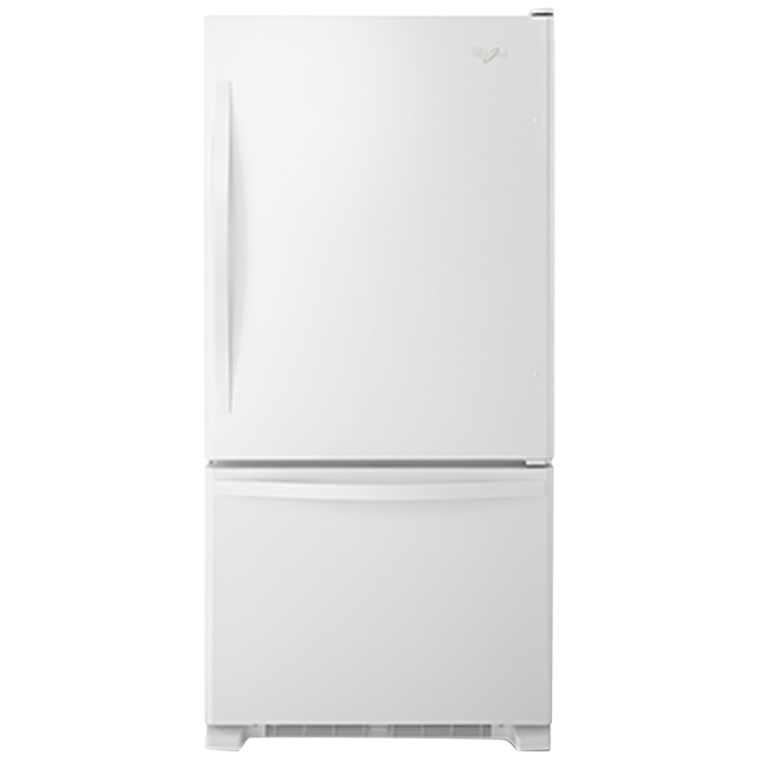 Refrigerator Whirlpool WRB329DFBW White  Capacity 18.67 cubic feet Bottom Freezer / Drawer   width 30 inches