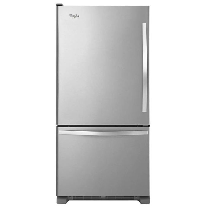 Refrigerator Whirlpool WRB329LFBM Stainless  Capacity 18.67 cubic feet Bottom Freezer / Drawer   width 30 inches