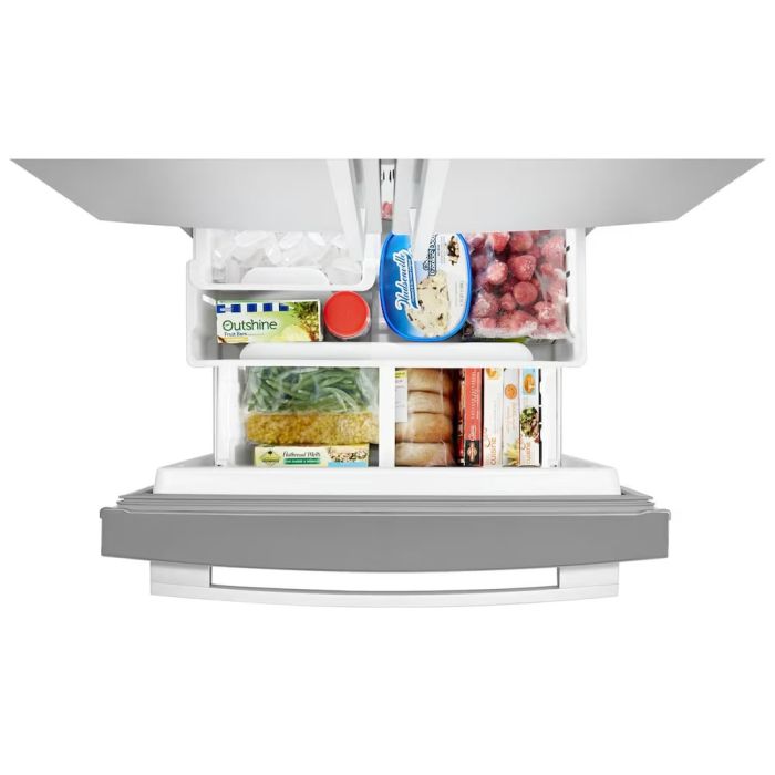 Refrigérateur Whirlpool WRF560SFHZ Inox Portes françaises largeur 30 pouces Capacité 19.68 pieds cubes