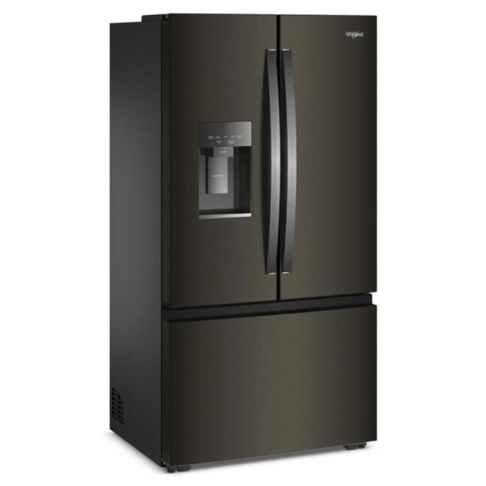 Refrigérateur Whirlpool WRFC7436TV Inox Noir Portes françaises largeur 36 pouces Capacité 23.4 pieds cubes