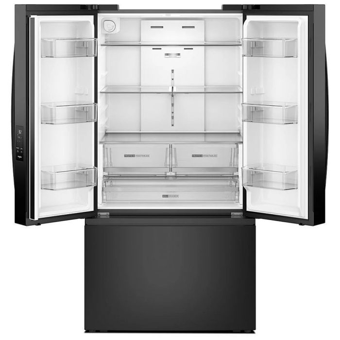 Refrigérateur Whirlpool WRFF3336SB Noir Portes françaises largeur 36 pouces Capacité 30.52 pieds cubes