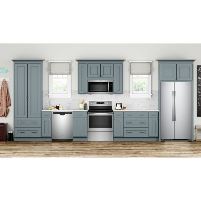 Refrigerator Whirlpool WRS312SNHM Monochromatic Stainless  Capacity 21.55 cubic feet Side by Side   width 33 inches