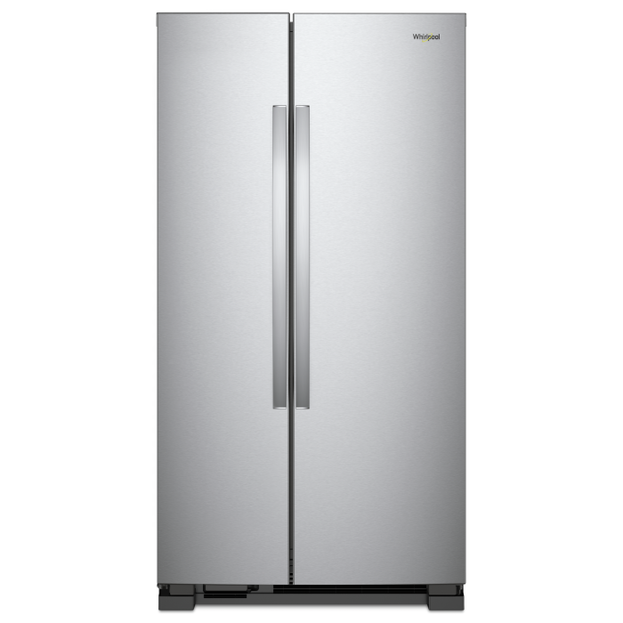 Refrigérateur Whirlpool WRS315SNHM Inox Monochromatique Côte à côte largeur 36 pouces Capacité 25.1 pieds cubes