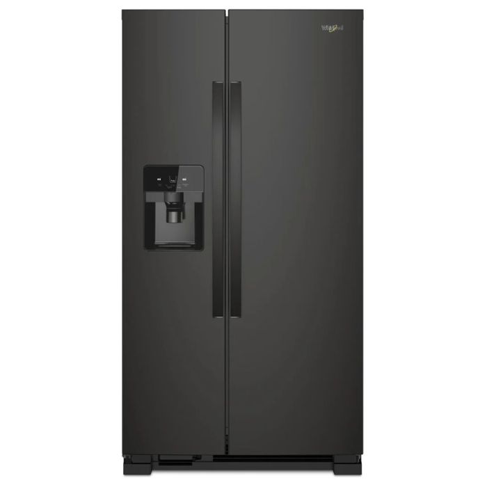 Refrigérateur Whirlpool WRS325SDHB Noir Côte à côte largeur 36 pouces Capacité 24.55 pieds cubes