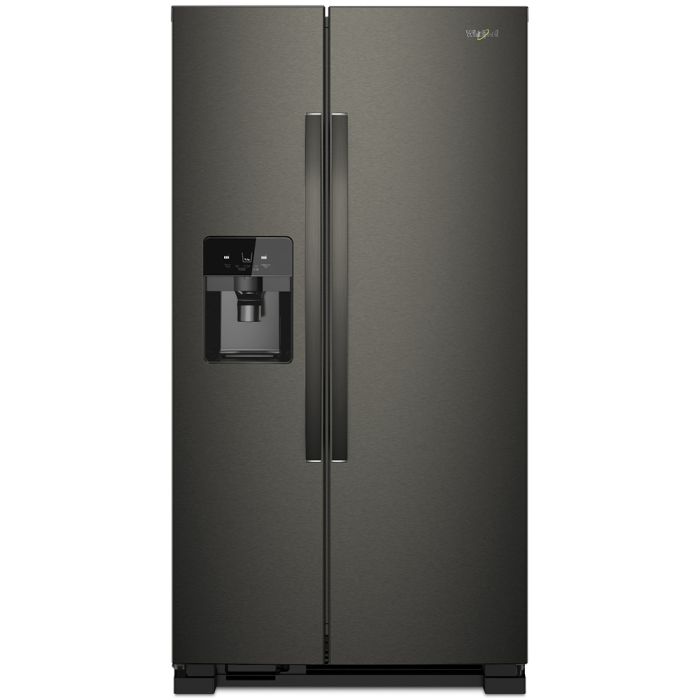 Refrigérateur Whirlpool WRS325SDHV Inox Noir Côte à côte largeur 36 pouces Capacité 24.55 pieds cubes