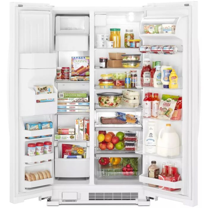 Refrigerator Whirlpool WRS325SDHW White  Capacity 24.55 cubic feet Side by Side   width 36 inches