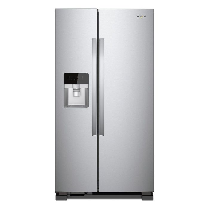 Refrigérateur Whirlpool WRS331SDHM Inox Monochromatique Côte à côte largeur 33 pouces Capacité 21.4 pieds cubes