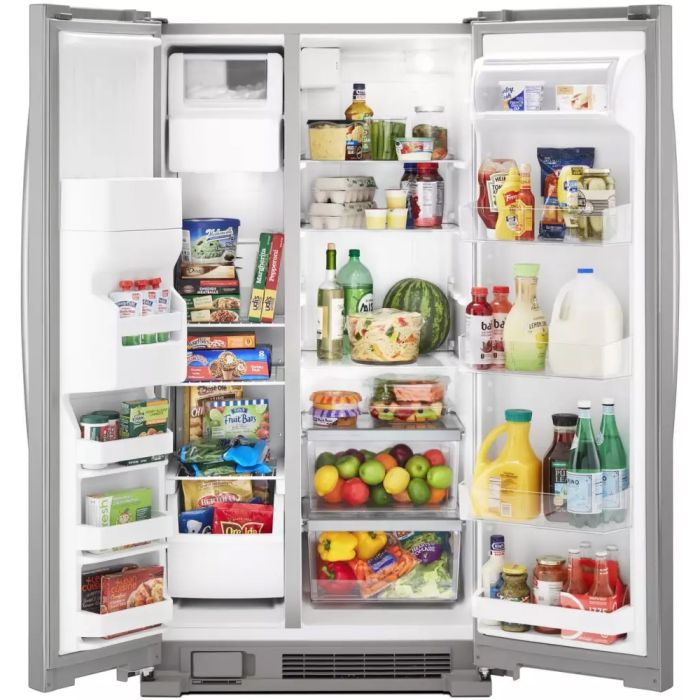 Refrigerator Whirlpool WRS335SDHW White  Capacity 24.54 cubic feet Side by Side   width 36 inches