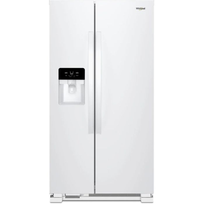 Refrigerator Whirlpool WRS335SDHW White  Capacity 24.54 cubic feet Side by Side   width 36 inches