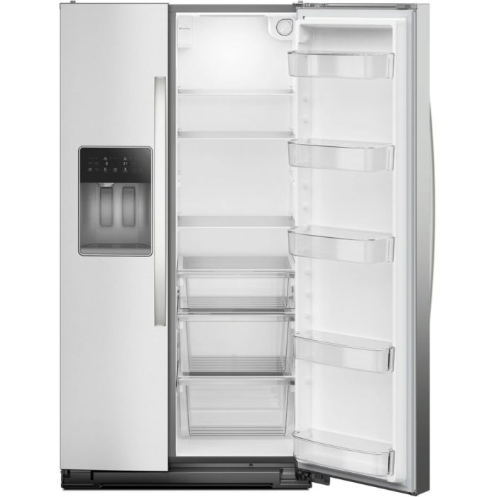 Refrigérateur Whirlpool WRSC5536RZ Inox Côte à côte largeur 36 pouces Capacité 20.85 pieds cubes