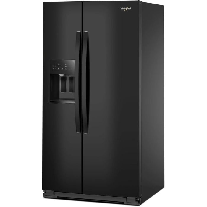 Refrigérateur Whirlpool WRSF5536RB Noir Côte à côte largeur 36 pouces Capacité 28.7 pieds cubes
