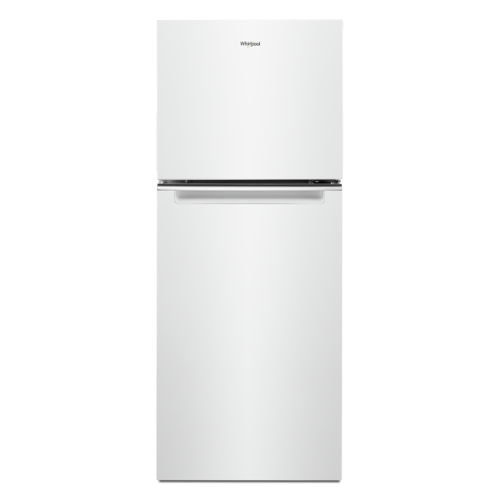 Refrigérateur Whirlpool WRT312CZJW Blanc Congélateur en haut largeur 25 pouces Capacité 11.6 pieds cubes