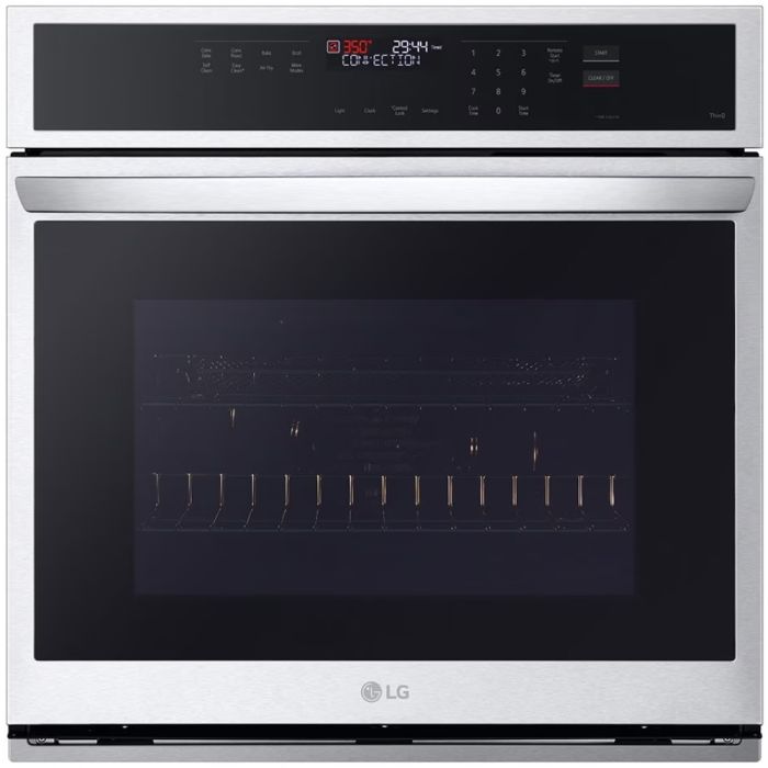 Wall oven  LG WSEP4723F Stainless   Capacity  4.7 cubic feet  2500W Watts  Built-in Width 30 inches