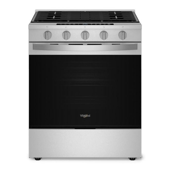 Cuisinière 30 Po. Plaque chauffante Whirlpool WSGS7530RZ  Inox 5 bruleurs     Capacité 5 pieds cubes 16,500 Watts  largeur 30 pouces