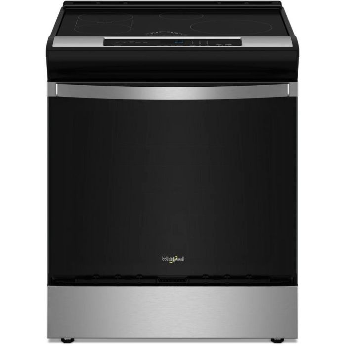 Cuisinière 30 Po. Induction Whirlpool WSIS5030RZ  Inox 4 bruleurs     Capacité 6.4 pieds cubes 3600W Watts  largeur 30 pouces
