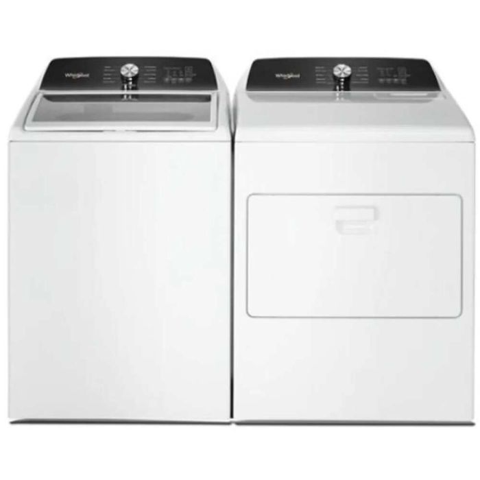 Laveuse Whirlpool Chargement vertical WTW5020SW 4.6 pi. cu.   Capacité 4.6 pieds cubes  12 cycles   Autoportant   cuve Acier Inoxydable
