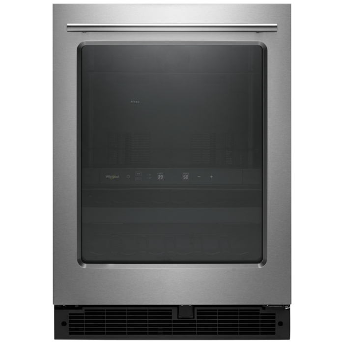 Centre de breuvage Autoportant 12 bouteilles, 24 po. Whirlpool WUB35X24HZ  Inox    12 bouteilles  largeur 24 pouces présenté par Corbeil