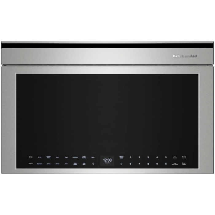 Micro-onde à hotte intégrée 1800 W 1.1 pi. cu. KitchenAid YKMBT730SPS  Inox Capacité 1.1 pied cubic  puissance 1800 watt  Hotte sous cabinet
