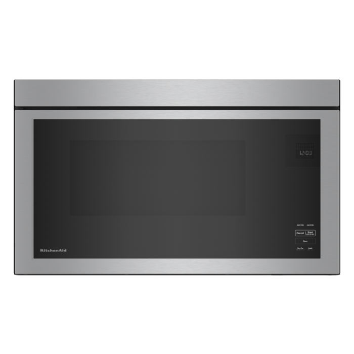 Over the range microwave 900 W 1.1 cu. ft. KitchenAid YKMMF330PPS  Stainless Capacity 1.1 cubic feet  power 900 watt  Built-in