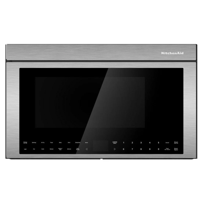 Micro-onde à hotte intégrée 1800 W 1 pi. cu. KitchenAid YKMMF530PPS  Inox Capacité 1 pied cubic  puissance 1800 watt  Hotte sous cabinet