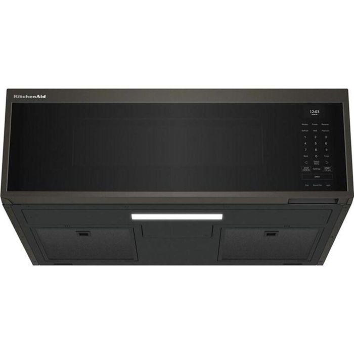 Micro-onde à hotte intégrée  1.1 pi. cu. KitchenAid YKMML550RBE  Noir Capacité 1.1 pied cubic  Hotte sous cabinet