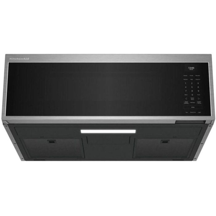 Micro-onde à hotte intégrée 1800 W 1.1 pi. cu. KitchenAid YKMML550RPS  Inox Capacité 1.1 pied cubic  puissance 1800 watt  Hotte sous cabinet
