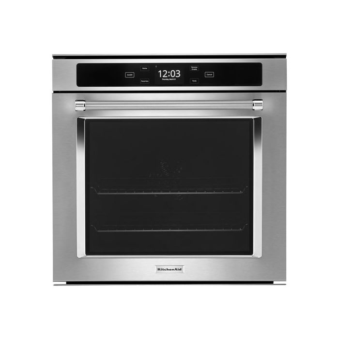Wall oven  KitchenAid YKOSC504PPS Stainless   Capacity  2.9 cubic feet  1150 W Watts  Built-in Width 24 inches