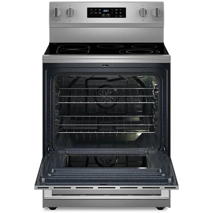 30 In. Ceramic Glass Range Maytag YMFES6030RZ  Stainless  5 Burners     Capacity 5.3 cubic feet  2400W Watts  Width 30 inches