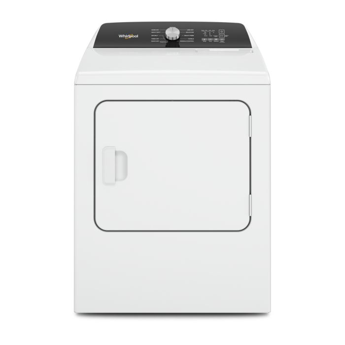 Sécheuse Whirlpool YWED5010LW 7 pi. cu.   Capacité  7 pieds cubes  Cycles 9   Autoportant   Système de séchage Ventilé