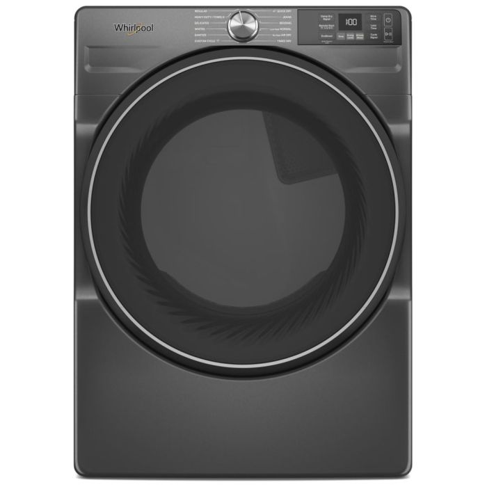 Dryer Whirlpool YWED5720RU 7.4 cu. ft. in Black  Capacity 7.4 cubic feet Cycles 12   Stackable  Drying system Ventilated