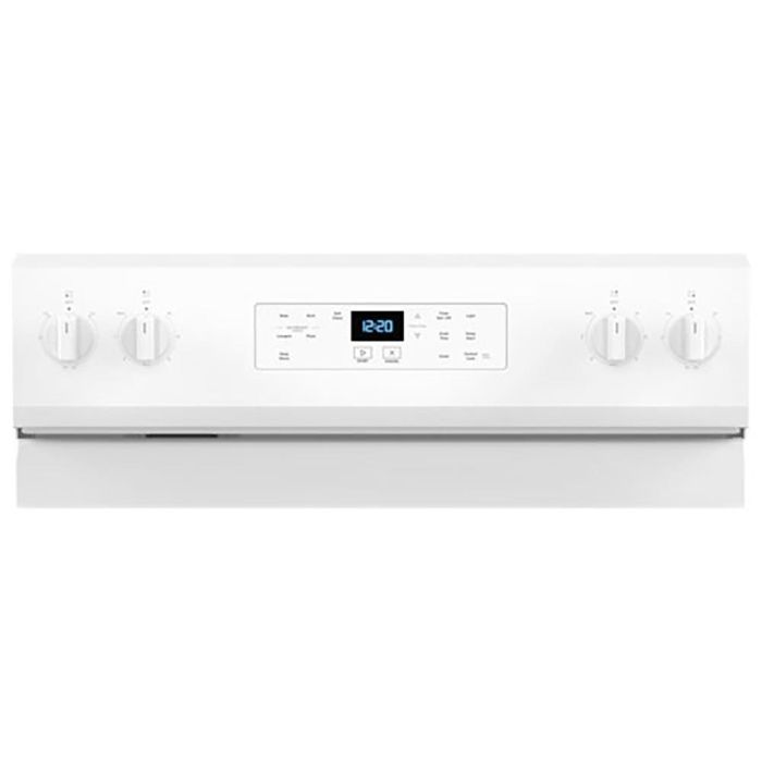 Cuisinière 30 Po. Vitrocéramique Whirlpool YWFES3530RW  Blanc 4 bruleurs     Capacité 5.3 pieds cubes 2400W Watts  largeur 30 pouces