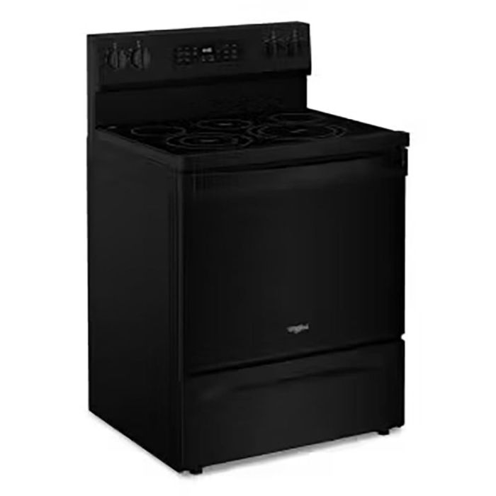 Cuisinière 30 Po. Vitrocéramique Whirlpool YWFES5030RB  Noir 5 bruleurs     Capacité 5.3 pieds cubes 2400W Watts  largeur 30 pouces