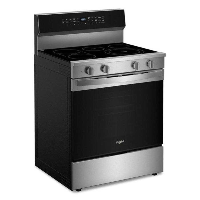 Cuisinière 30 Po. Vitrocéramique Whirlpool YWFES7530RZ  Inox 5 bruleurs     Capacité 5.3 pieds cubes 2400W Watts  largeur 30 pouces