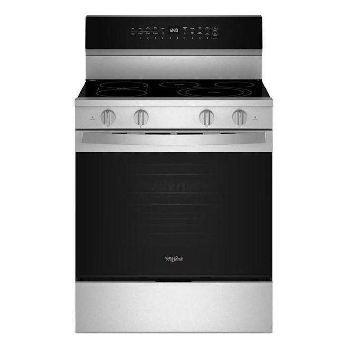 Cuisinière 30 Po. Vitrocéramique Whirlpool YWFES7530RZ  Inox 5 bruleurs     Capacité 5.3 pieds cubes 2400W Watts  largeur 30 pouces