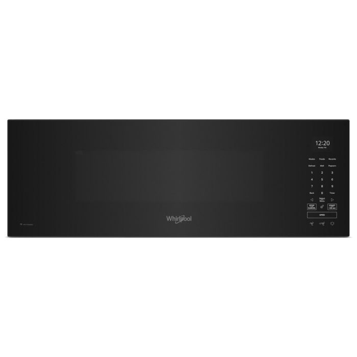Micro-onde à hotte intégrée 1800 W 1.1 pi. cu. Whirlpool YWMML5530RB  Noir Capacité 1.1 pied cubic  puissance 1800 watt  Hotte sous cabinet