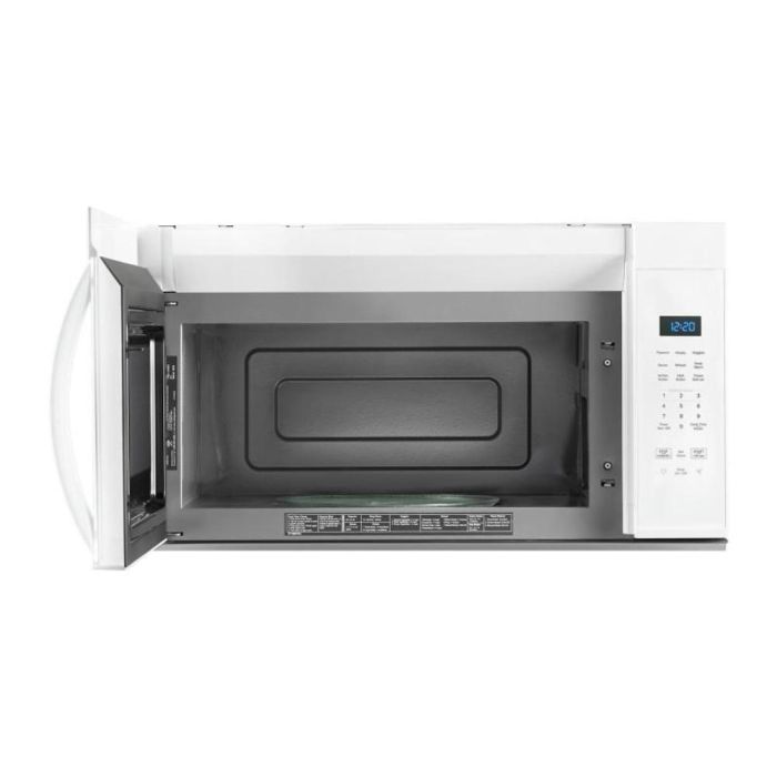 Over the range microwave 900 W 1.7 cu. ft. Whirlpool YWMMS3130RW  White Capacity 1.7 cubic feet  power 900 watt  Over the Range