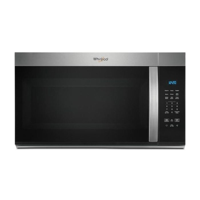 Micro-onde à hotte intégrée 900 W 1.7 pi. cu. Whirlpool YWMMS3130RZ  Inox Capacité 1.7 pied cubic  puissance 900 watt  Hotte sous cabinet