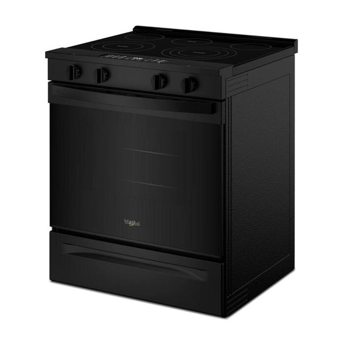Cuisinière 30 Po. Vitrocéramique Whirlpool YWSES5030SB  Noir 5 bruleurs     Capacité 5 pieds cubes 2400 W Watts  largeur 30 pouces