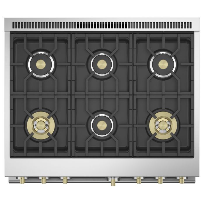 36 In. Gas Range Monogram ZDP366NTSS  Stainless  6 Burners     Capacity 5.75 cubic feet   Width 36 inches