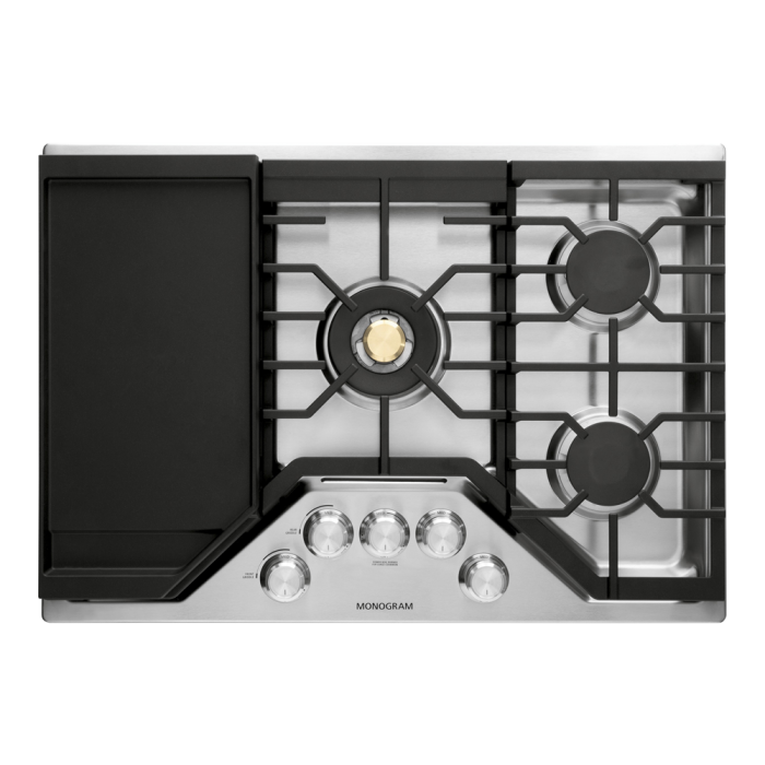 Cooktop Monogram ZGU30RSLSS Gas 5 elements presented by Corbeil